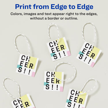 Avery Printable Blank Square Gift Tags with Sure Feed, 1.5